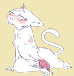 2017 anthro blush breasts cat claws dildo dyed_fur feline female fur invalid_tag mae_(nitw) mammal masturbation nails night_in_the_woods nipples nobby_(artist) nude paws penetration sex_toy simple_background sketch solo tuft vaginal vaginal_penetration wide_hips 