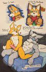  &lt;3 abs anthro anthro_on_anthro balls bed big_penis black_nose canine cheek_tuft chest_tuft clothing comic fluffy fluffy_tail fox fox_mccloud frottage hokshi male male/male mammal nintendo penis sex star_fox text tuft video_games wolf wolf_o&#039;donnell 