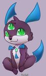  anthro fak&eacute;mon green_eyes humanoid male nucleon nuke pok&eacute;mon_uranium shiny_pok&eacute;mon shota smile solo third_eye young 