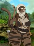  armor big_breasts bikini bow breasts clothed clothing djcoyoteguy feline female khajiit mammal navel outside skyrim slightly_chubby solo swimsuit the_elder_scrolls thick_thighs unconvincing_armor video_games voluptuous wide_hips 