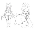  anthro belly big_belly big_breasts breasts chiropteran dwps female female_pred mammal navel oral_vore solo vore 