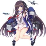  :d aircraft airplane aixioo anchor armpits azur_lane bandaid bandaid_on_knee bare_shoulders bike_shorts black_footwear black_hair blue_coat blue_eyes blue_legwear breasts chain clothes_writing coat dress eyebrows eyebrows_visible_through_hair f4u_corsair f6f_hellcat full_body headphones knees_together_feet_apart long_hair long_island_(azur_lane) long_sleeves machinery mary_janes medium_breasts necktie no_bra off_shoulder official_art open_mouth purple_pupils red_neckwear remodel_(azur_lane) shoes short_dress sideboob sleeveless sleeveless_dress sleeves_past_fingers sleeves_past_wrists smile solo tachi-e transparent_background 