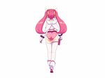  animated animated_gif ass ass_shake boots elbow_gloves from_behind gloves gun hair_ornament holster holstered_weapon leotard long_hair magical_angel_fairy_heart official_art pink_hair solo strapless strapless_leotard thighhighs twintails umai_neko walking weapon white_gloves white_legwear 