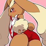  1girl clothed_pokemon female furry lopunny mizuki_kotora no_humans pokemon pokemon_(creature) pokemon_dppt solo sportswear 