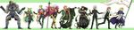  6+boys absurdres achilles_(fate) ahoge amakusa_shirou_(fate) animal_ears armor armored_boots armored_dress atalanta_(fate) bangs bare_shoulders barefoot beard belt black_bodysuit black_dress black_footwear black_gloves black_hair black_jacket black_legwear black_pants blonde_hair blunt_bangs bodysuit boots bracer braid breasts brown_eyes brown_footwear brown_hair cape capelet cat_ears chain chest_jewel cleavage cloak closed_eyes closed_mouth commentary cross cross_necklace dark_skin dress eyebrows_visible_through_hair facial_hair fate/apocrypha fate_(series) full_body fur_trim garter_straps gauntlets gem gimp_mask gloves greaves green_dress green_hair grey_skin grin hair_ornament hair_ribbon hand_on_another's_shoulder headpiece highres holding holding_hands holding_spear holding_sword holding_weapon jacket jeanne_d'arc_(fate) jeanne_d'arc_(fate)_(all) jewelry karna_(fate) large_breasts legs_apart long_braid long_hair long_image long_pants long_sleeves looking_at_another looking_at_viewer looking_back mask multicolored_hair multiple_boys multiple_girls muscle mustache my_fellows necklace orange_hair pale_skin pants pointy_ears polearm ponytail purple_capelet purple_cloak purple_eyes purple_legwear purple_ribbon red_eyes red_scarf ribbon scabbard scarf semiramis_(fate) sheath shirt shoes short_hair sieg_(fate/apocrypha) silver_hair single_braid smile spartacus_(fate) spear spiked_hair spikes standard_bearer standing sword thighhighs thighhighs_under_boots thighs tsurime two-tone_hair very_long_hair waist_cape waistcoat weapon white_hair white_shirt wide_image william_shakespeare_(fate) yaobin_yang yellow_eyes 
