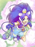  :d animal_ears blue_bow blue_eyes blue_footwear blue_gloves blue_hair blue_legwear blue_shirt blue_skirt bow clenched_hand crown cure_gelato earrings extra_ears full_body gloves jewelry kirakira_precure_a_la_mode koyashi24 layered_skirt lion_ears lion_tail long_hair looking_at_viewer magical_girl mini_crown open_mouth outstretched_hand precure shirt shoes single_thighhigh skirt smile solo tail tategami_aoi thighhighs white_skirt 