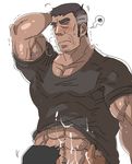  2boys abs age_difference bara blush body_hair family father_and_son fellatio incest male_focus multiple_boys muscle rlbiok size_difference sucking sweat tagme um yaoi 