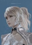  blonde_hair blue_eyes braid breasts derivative_work dress final_fantasy final_fantasy_xv jewelry kingsglaive:_final_fantasy_xv lunafreya_nox_fleuret medium_breasts necklace short_hair signature solo 