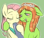  2015 blush bong dreadlocks drugs duo earth_pony equine eyebrows eyelashes eyes_closed feathered_wings feathers female flower flower_in_hair fluttershy_(mlp) friendship_is_magic green_background hair horse hug mammal marijuana moozua my_little_pony open_mouth pegasus pink_hair plant pony purple_eyes simple_background smile tongue tree_hugger_(mlp) wings 