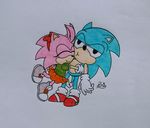  amy_rose anthro blue_fur blue_hair clothing female fur gloves hair hedgehog hug love male male/female mammal one_sided pillothestarplestian pink_fur pink_hair rosy_the_rascal smile sonic_(series) sonic_the_hedgehog standing video_games 