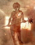  bad_deviantart_id bad_id boots breasts dress heather_mason jacket mace miniskirt pencil_skirt short_hair silent_hill silent_hill_3 skirt sleeveless sleeveless_dress sleeveless_turtleneck solo turtleneck turtleneck_dress vest weapon 