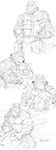  2017 anthro feline lin_hu male mammal nekojishi simple_background sketch tagme tiger white_background 
