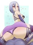  1girl ass big_ass breasts highres huge_ass insect_girl large_breasts looking_back monster_girl monster_musume_no_iru_nichijou rachnera_arachnera red_eyes selirum smile solo spider_girl wide_hips 