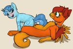  age_difference amber_wing anal avian equine gryphon horn male male/male mammal marsminer my_little_pony unicorn young 