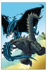  cloud day dinosaur giant_monster glowing glowing_eyes godzilla godzilla_(series) godzilla_2014 island kaijuu legendary_pictures monster monsterverse mutant ocean official_art shinomura toho_(film_company) water wings 