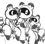  2013 aintsmart animal_crossing clothed clothing male mammal monochrome nintendo tanuki timmy_nook tom_nook_(animal_crossing) tommy_nook video_games 