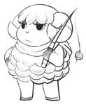  2013 aintsmart animal_crossing female fishing_hook fishing_rod monochrome nintendo solo timbra_(animal_crossing) video_games 