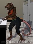  buckteeth clothed clothing female human jakkalwolf_(artist) mammal rat rodent solo teeth torn_clothing transformation wererat 
