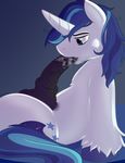  2016 absurd_res animal_genitalia animal_penis autofellatio balls blue_hair cum cum_in_mouth cum_in_own_mouth cum_inside cum_on_face cum_on_self cutie_mark digital_drawing_(artwork) digital_media_(artwork) equine equine_penis erection feral friendship_is_magic fur gradient_background hair hi_res hooves horn male mammal masturbation multicolored_hair my_little_pony nude oral orgasm peachy-pudding penile_masturbation penis shining_armor_(mlp) simple_background solo unicorn vein veiny_penis white_fur 