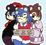  2012 aintsmart animal_crossing christmas cookie eyes_closed female food freckles group holidays labelle_able mabel_able nintendo sable_able short_stack smile video_games 
