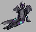  2017 animal_genitalia anthro balls digial_drawing digital_drawing_(artwork) digital_media_(artwork) dragon erection girly green_eyes hair horn knot male penis plain_bakcground purple_hair scales scalie seren_duskflare short_hair simple_background sketch solo wings zraxi 