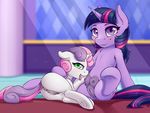  2017 animal_genitalia animal_pussy anus areola clitoris cub cutie_mark duo equine equine_pussy erect_nipples fearingfun female female/female feral friendship_is_magic fur hair hi_res horn looking_at_viewer mammal multicolored_hair my_little_pony nipples open_mouth presenting presenting_anus presenting_pussy presenting_teats pussy pussy_juice sweetie_belle_(mlp) teats tongue tongue_out twilight_sparkle_(mlp) two_tone_hair unicorn young 