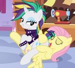  2017 absurd_res blue_eyes bracelet butt clothing cunnilingus cutie_mark duo equine eyebrows eyelashes eyes_closed eyeshadow feathered_wings feathers female female/female fluttershy_(mlp) friendship_is_magic hair hand_on_butt hi_res horn inside jacket jewelry looking_back lying makeup mammal mascara multicolored_hair my_little_pony on_back open_mouth oral pegasus pink_hair pussy_juice raripunk rarity_(mlp) saliva sex short_hair shutterflyeqd spiked_bracelet spikes teeth tongue tongue_out unicorn vaginal wings 