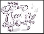  caprine cute dancing duo eyelashes eyes_closed feline female goat lilly_goat living_plush mammal ms._tiger musical_note smile tiger toybox_pals unknown_artist 