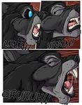  anthro canine comic female fur keanon_woods mammal muscular muscular_female open_mouth transformation wolf 