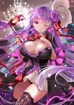  ;) bb_(fate)_(all) bb_(fate/extra_ccc) black_dress black_legwear black_panties bow bowtie breasts chandelier cleavage closed_mouth commentary_request dress fate/extra fate/extra_ccc fate_(series) feathers finger_to_mouth fingernails flower hair_bow hair_feathers hair_flower hair_ornament head_tilt heart heart_necklace highres lace lace-trimmed_thighhighs lace-up_thighhighs lace_panties large_breasts long_hair long_sleeves looking_at_viewer mask mask_removed masquerade_mask nail_polish one_eye_closed panties pantyshot pantyshot_(standing) petals pink_nails pleated_skirt purple_eyes purple_hair red_bow red_neckwear shibi skirt smile solo sparkle standing thighhighs underwear v-shaped_eyebrows very_long_hair white_skirt wide_sleeves 