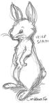  1991 ambiguous_gender caribbean_fox feral lagomorph mammal monochrome rabbit 