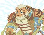  2017 acephlosion anthro blue_eyes feline fur lin_hu male mammal nekojishi solo tagme tiger 