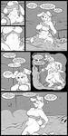  areola big_breasts breast_fondling breasts clothed clothing comic digital_media_(artwork) dungeon ear_piercing english_text female fondling forced goo_creature hand_on_breast jewelry lagomorph lagotrope lean_muscles long_ears mammal melee_weapon monochrome monster nipples nude on_top penetration piercing pussy rape restrained reverse_cowgirl_position sex sword tentacles text thought_bubbles vaginal vaginal_penetration weapon 