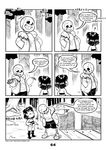  2017 animated_skeleton bone c-puff clothed clothing comic english_text hi_res human humanoid mammal not_furry protagonist_(undertale) sans_(undertale) skeleton text undead undertale video_games 