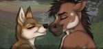  anthro broderick_longshanks canine coyote duo equine female fur horse invalid_color lizet_frost male mammal thehuntingwolf 