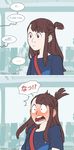  :o blush confession constricted_pupils diana_cavendish english highres kagari_atsuko little_witch_academia out_of_frame red_eyes reverse_translation solo_focus speech_bubble surprised sweatdrop ticcy translated tumblr_username wide-eyed yuri 