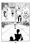  2017 animated_skeleton bone c-puff clothed clothing comic english_text group hi_res human humanoid mammal not_furry papyrus_(undertale) protagonist_(undertale) sans_(undertale) skeleton text undead undertale video_games 