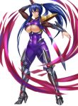  1girl akiyama_rinko breasts huge_breasts image_sample pershiva pixiv_sample purple_hair solo taimanin_(series) taimanin_yukikaze 