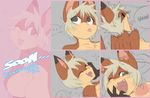  ;p anthro areola big_breasts breasts brown_fur canine collage crybringer fangs female fox friday_(crybringer) fur hair mammal nipples nude short_hair url 