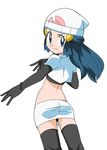  elbow_gloves from_behind hainchu happy hikari_(pokemon) miniskirt pokemon pokemon_(anime) team_rocket team_rocket_(cosplay) 