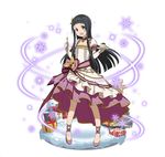  :d black_eyes black_hair box choker christmas_tree collarbone dress elbow_gloves faux_figurine full_body gift gift_box gloves hair_ornament hime_cut holding long_dress long_hair looking_at_viewer official_art open_mouth short_sleeves simple_background smile solo sword_art_online sword_art_online:_code_register very_long_hair white_background white_dress white_gloves yui_(sao) 