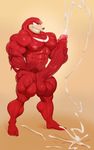  anthro balls big_balls cum cum_on_ground cumshot echidna ejaculation erection humanoid_penis hyper hyper_muscles hyper_penis justmegabenewell knuckles_the_echidna male mammal masturbation monotreme muscular muscular_male nipples nude orgasm penis retracted_foreskin smile solo sonic_(series) standing uncut vein 