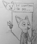  2017 anthro canine comic disney fox fur male mammal nick_wilde sketch theblueberrycarrots zootopia 