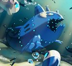  fish gen_7_pokemon highres no_humans pinkgermy pokemon pokemon_(creature) solo underwater wishiwashi 