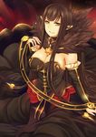 assassin_of_red_(fate/apocrypha) cleavage dress fate/apocrypha fate/stay_night gu_li pointy_ears 