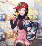  :d alolan_form alolan_vulpix bag black_hair black_legwear black_sweater blurry blurry_background braid bulbasaur cellphone character_doll charizard clefairy cosmog cowboy_shot depth_of_field diglett ditto duffel_bag eevee fang flat_cap gen_1_pokemon gen_5_pokemon gen_7_pokemon hair_between_eyes hakusai_(tiahszld) hand_up hat headphones headphones_around_neck heart holding holding_poke_ball index_finger_raised indoors long_sleeves looking_at_viewer md5_mismatch mew nail_polish open_mouth original oshawott outstretched_arm pantyhose phone phone_with_ears pikachu pink_shorts poke_ball pokedex pokemon pyukumuku red_eyes red_hat red_nails rowlet short_hair shorts shoulder_bag side_braid single_braid sleeves_past_wrists smile solo star suspender_shorts suspenders sweater themed_object transparent triforce tsurime turtleneck turtleneck_sweater v-shaped_eyebrows water waterfall 