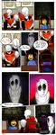  2017 absurd_res animated_skeleton bone caprine clothed clothing comic english_text gaster goat hi_res human humanoid lotusthekat mammal not_furry papyrus_(undertale) protagonist_(undertale) skeleton text toriel undead undertale video_games 