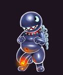  anthro anthrofied balls belly big_belly big_penis butt chain chain_chomp collar daftpatriot erection glowing glowing_penis humanoid_penis looking_at_viewer male mario_bros multicolored_penis navel nintendo nude open_mouth overweight penis pet sharp_teeth simple_background slightly_chubby smile solo teeth thick_thighs two_tone_penis video_games 