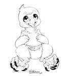  ambiguous_gender anthro avian baby bubonikku diaper talons young 