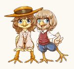  avian bubonikku clothing duo female semi-anthro 